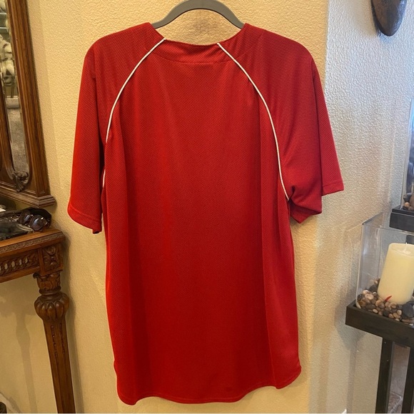 Vintage Angels Red 2003 Baseball Embroidery Buttoned Jersey Size Large - Picture 6 of 8